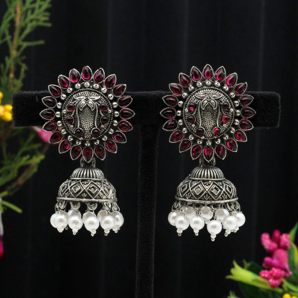 Rani Color Oxidised Earrings-3425